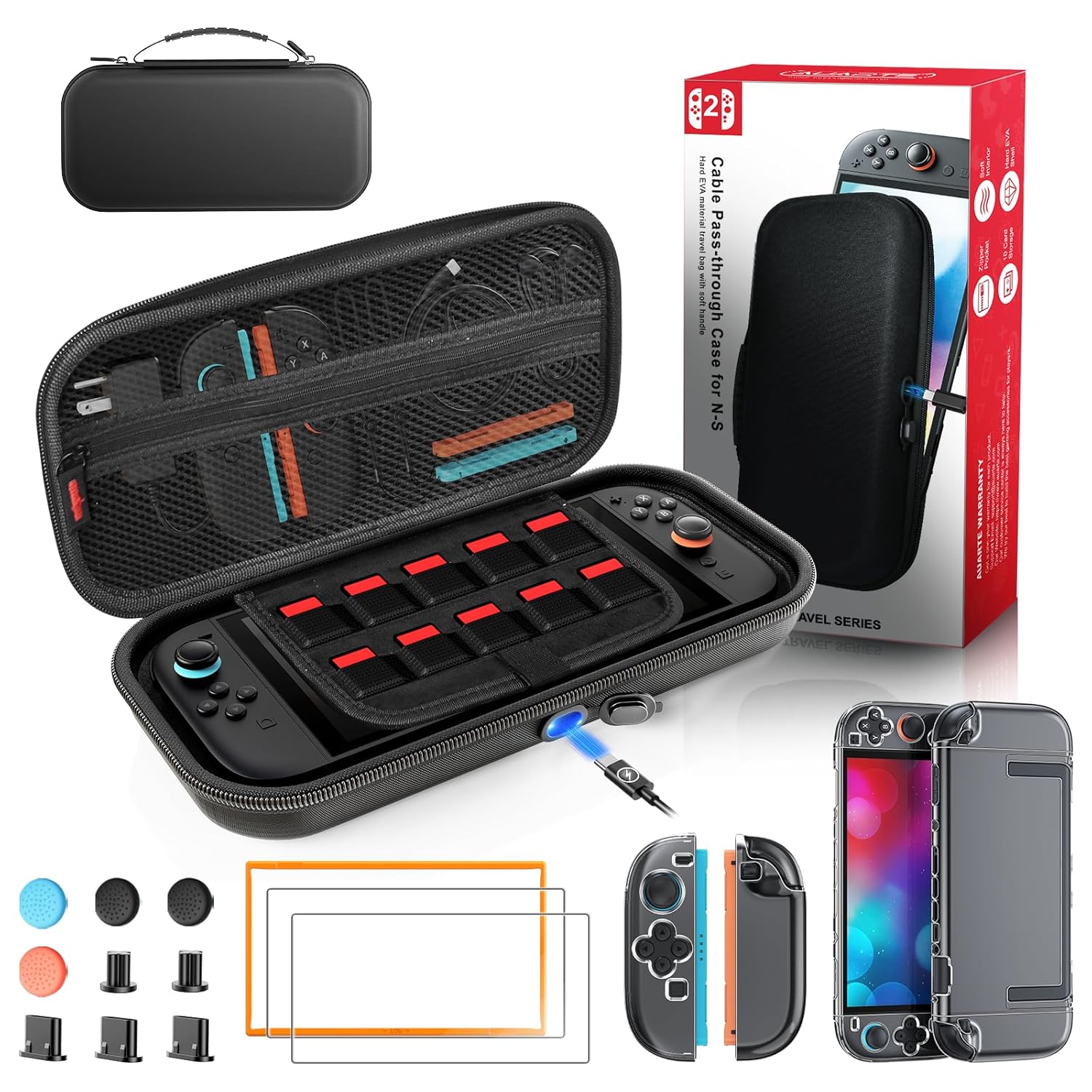 Thumbnail 6 de Auarte Switch 2 Carrying Case with 10-Game Storage