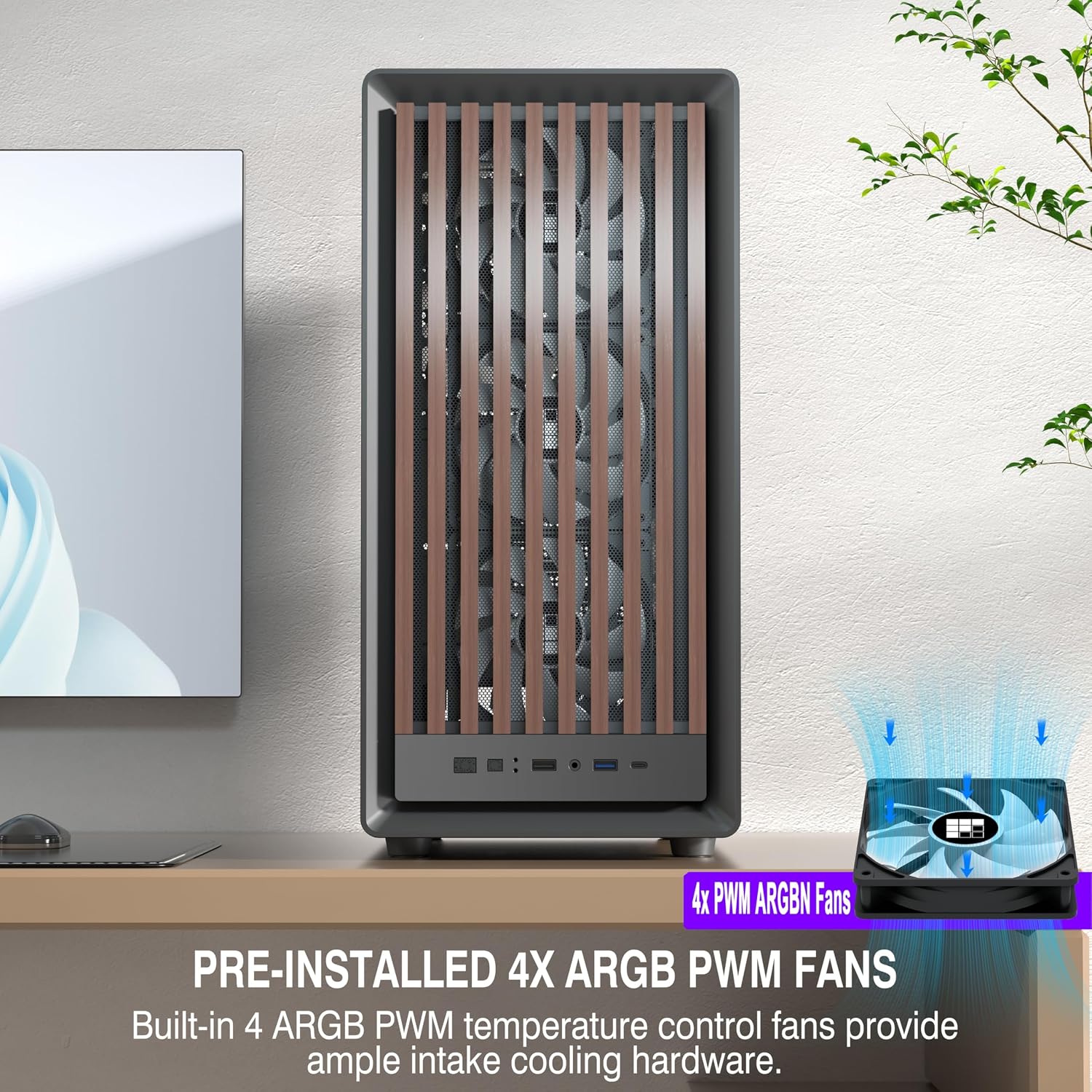 Detalle de FOIFKIN M1 Case ATX Mid-Tower con Type-C