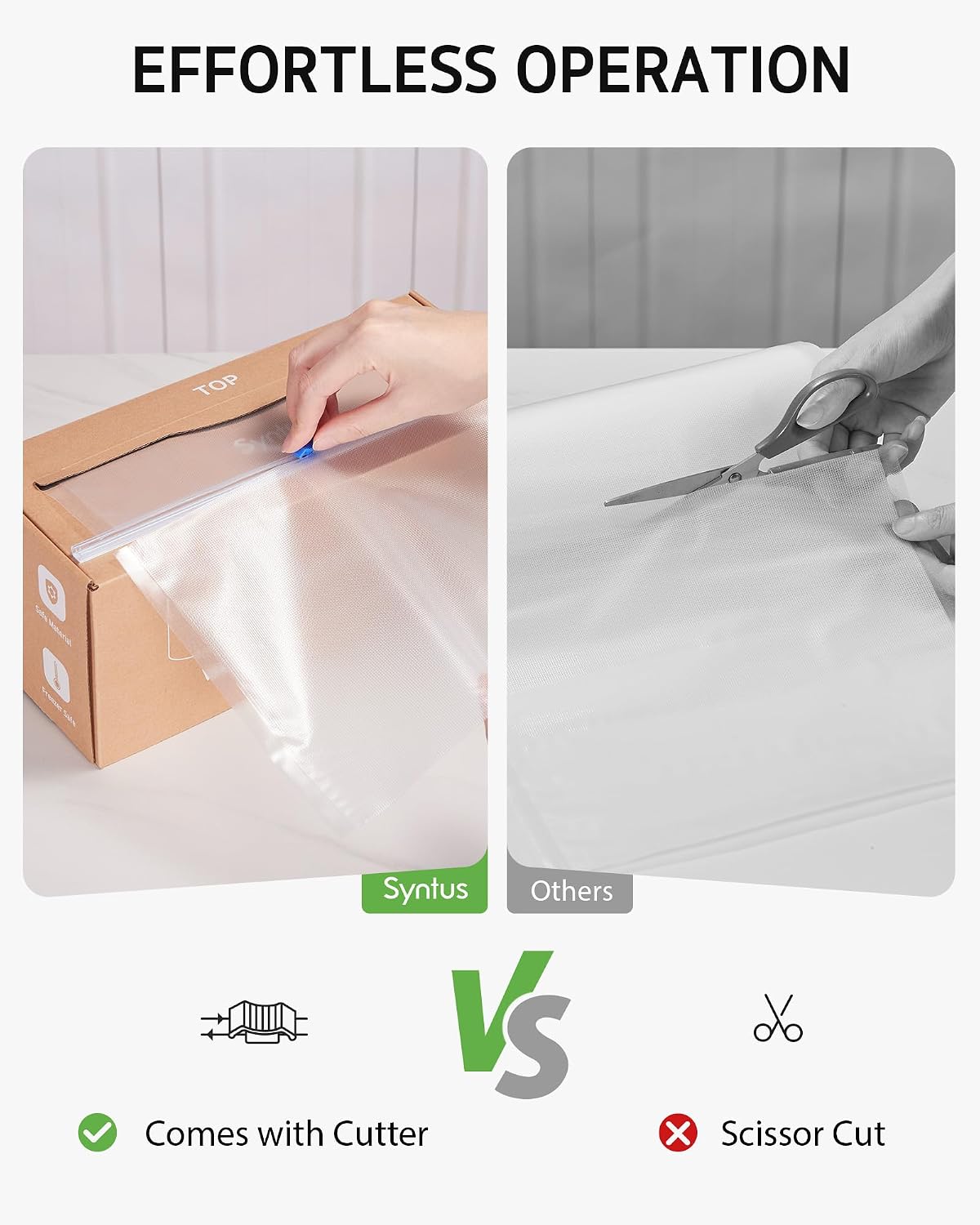 Detalle 2 de Syntus 11" x 150' Vacuum Sealer Bags ⚙