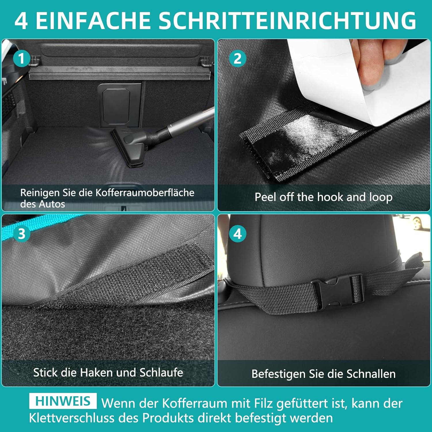 Thumbnail 5 de Vepazony Kofferraumschutz Hund Universal 185 x 105 cm – wasserdicht & kratzfest für Auto/SUV