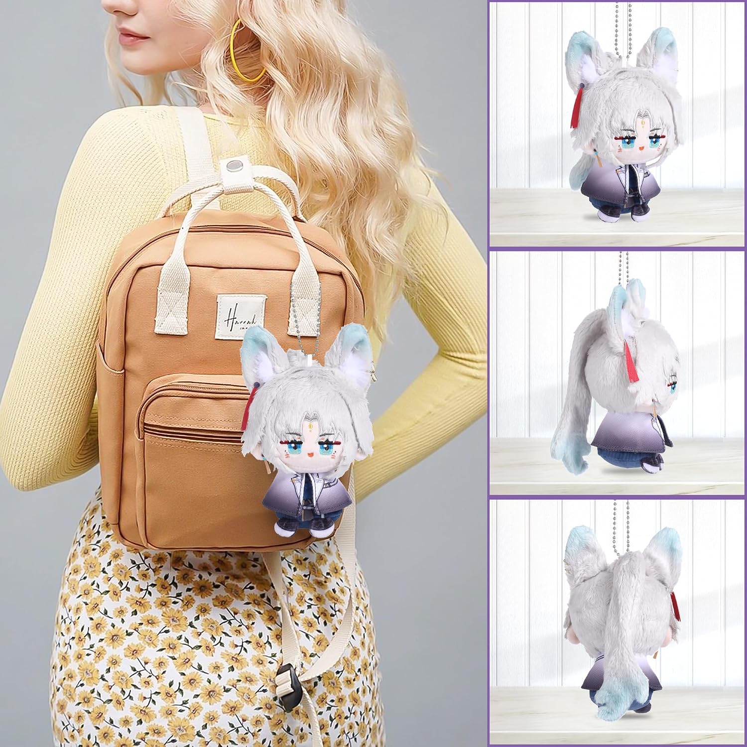 Detalle de Porte-clés de personnage de jeu HSR anime – Mignon porte-clés collectionnable 10 cm