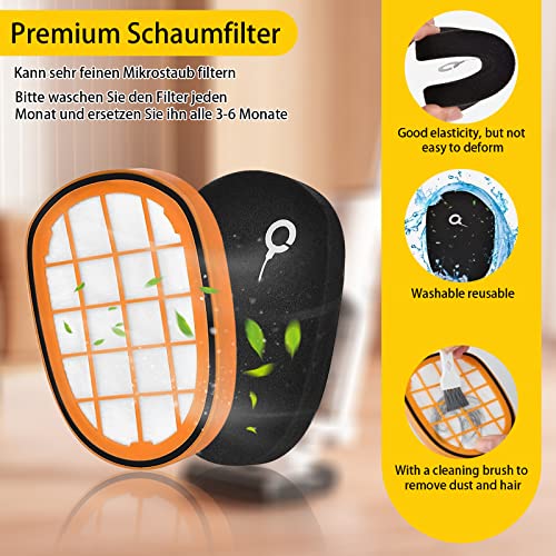 Detalle de AIVORO 6 Stück Filterset für Philips SpeedPro Max Akkusauger – passende Ersatzteile