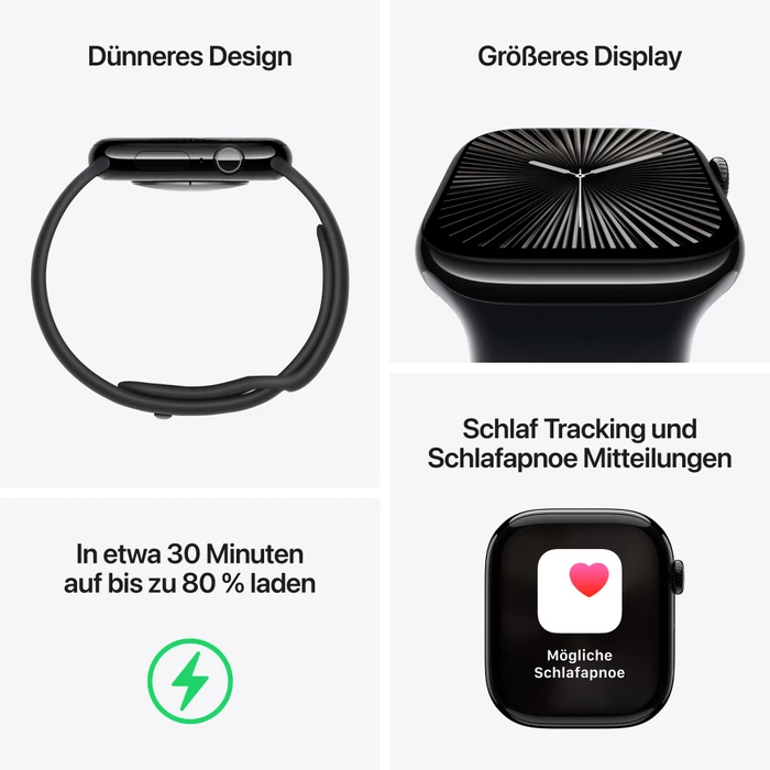 Thumbnail 3 de Apple Watch Series 10 4G (46 mm) Titan Silber mit Milanaise-Armband M/L