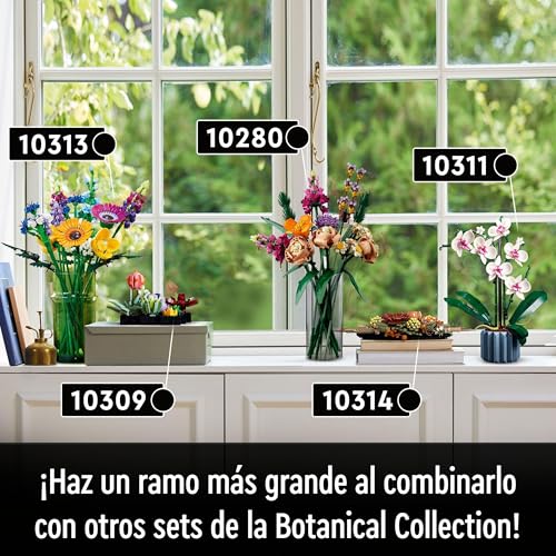 Thumbnail 6 de LEGO Botanicals Wildflower Bouquet Set 10313: ramo artificial para decorar y relajar la mente