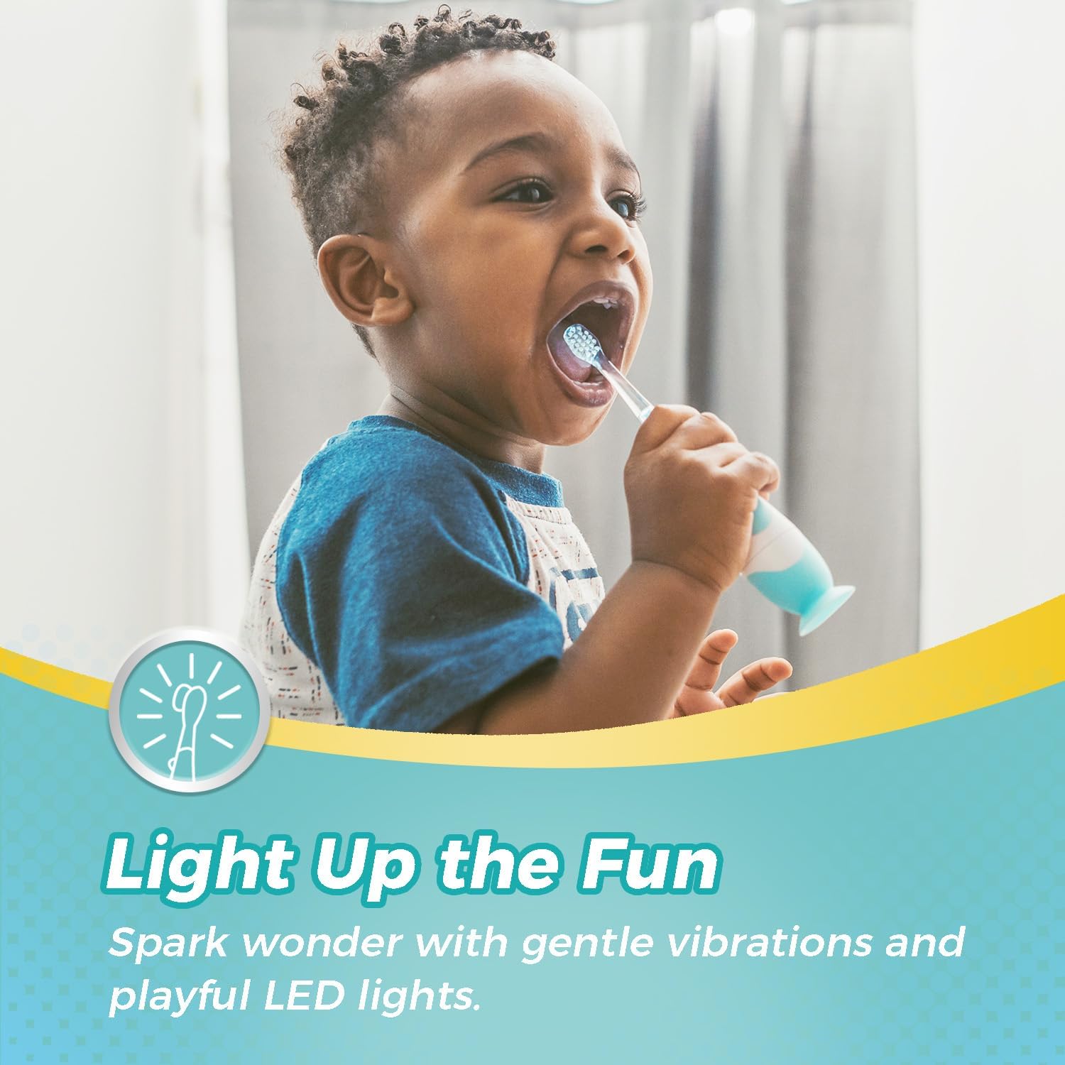 Thumbnail 2 de Papablic Papablic49A Toddler Sonic Toothbrush with Dino Cover and LED Timer