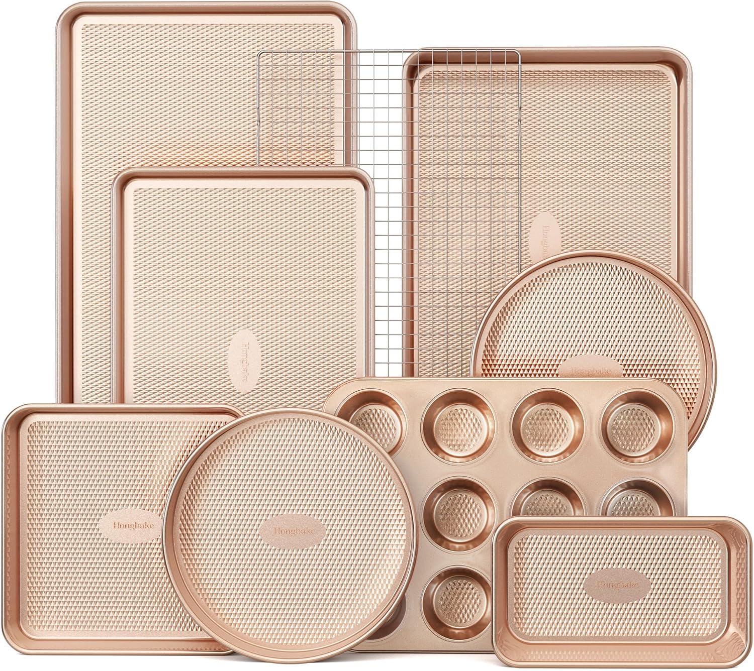 HONGBAKE 9-Piece Baking Pan Set 🧁