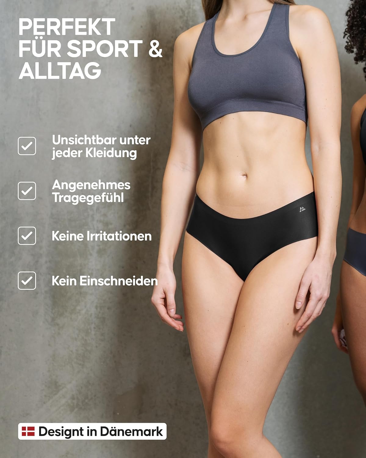 Thumbnail 2 de Danish Endurance Unsichtbare Hipster-Slips für Damen, nahtlos, Laserschnitt – 3 oder 5 Stück