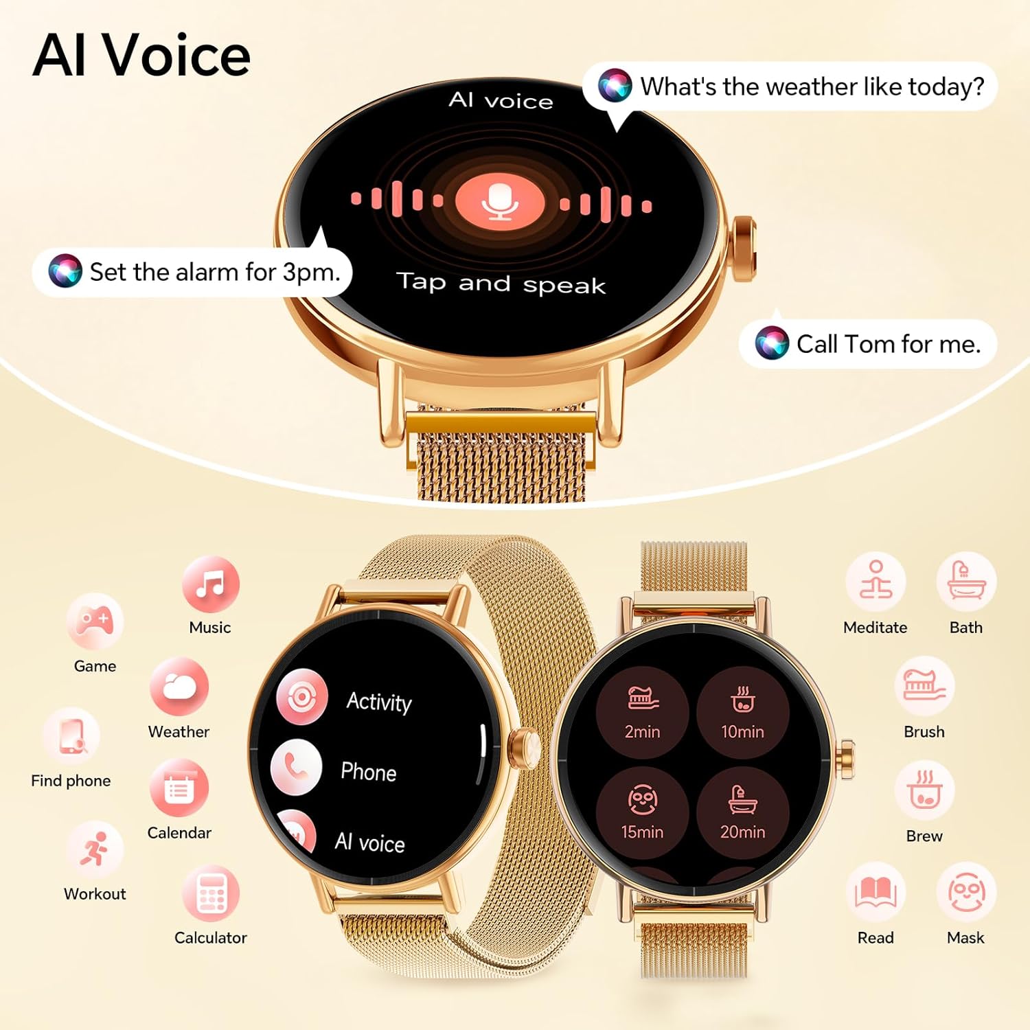 Thumbnail 6 de Fitness tracker smartwatch for women 1.27