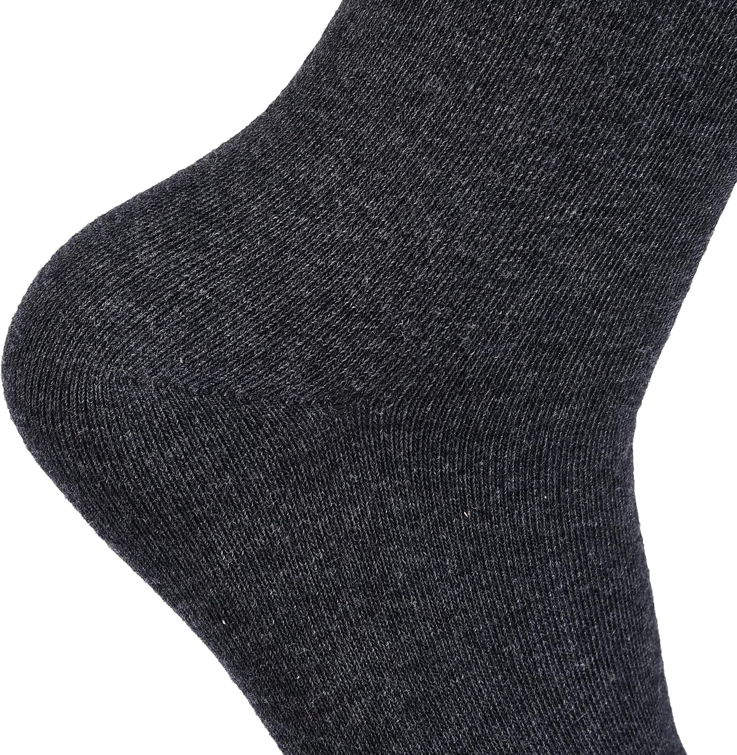 Detalle de Laulax 5 Pairs Finest Combed Cotton Smooth Seamless Toe Boys School Socks (3–16 Years) – Black/Charcoal/Navy