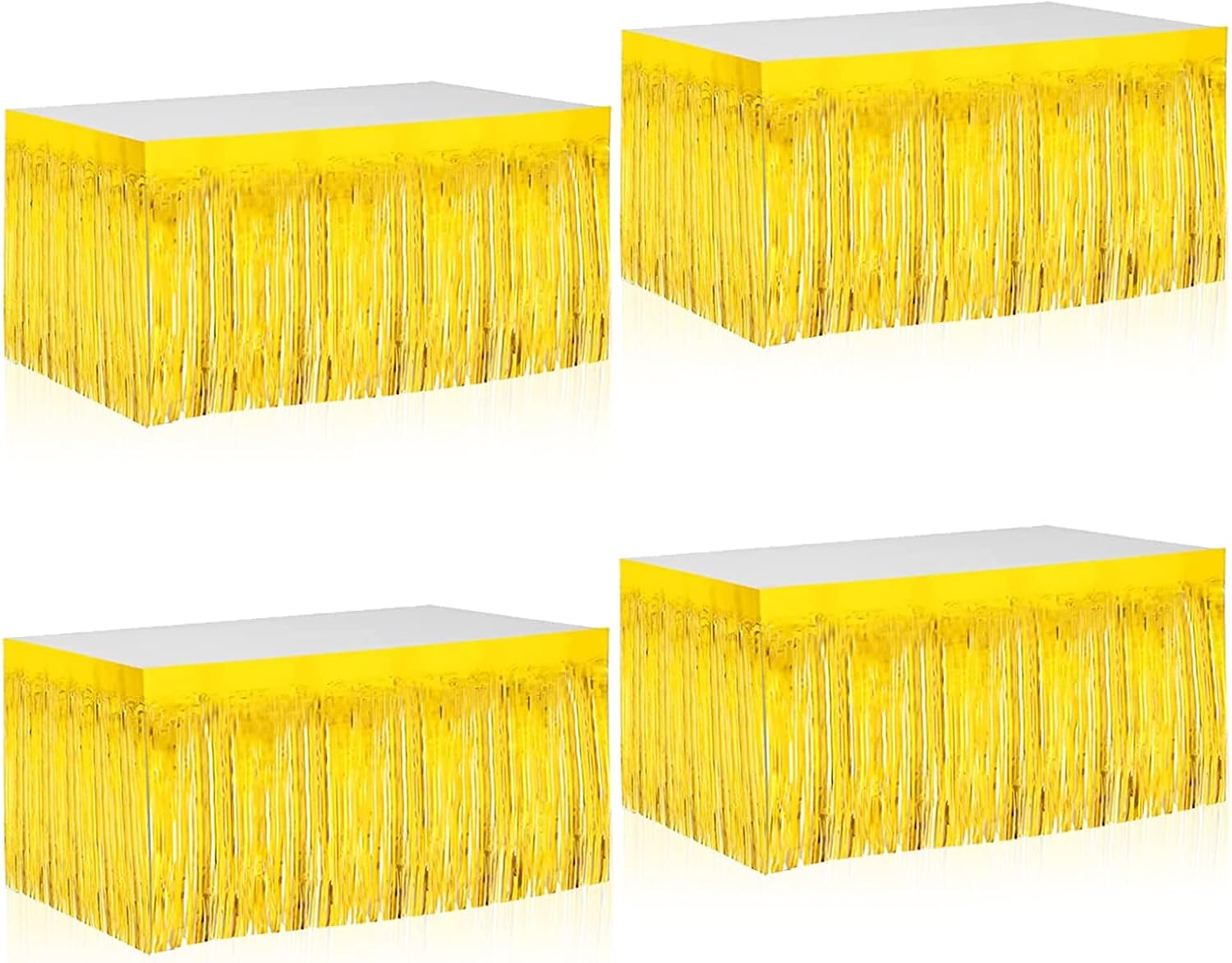 Thumbnail 6 de Metallic foil fringe table skirts, 29 x 108 inches