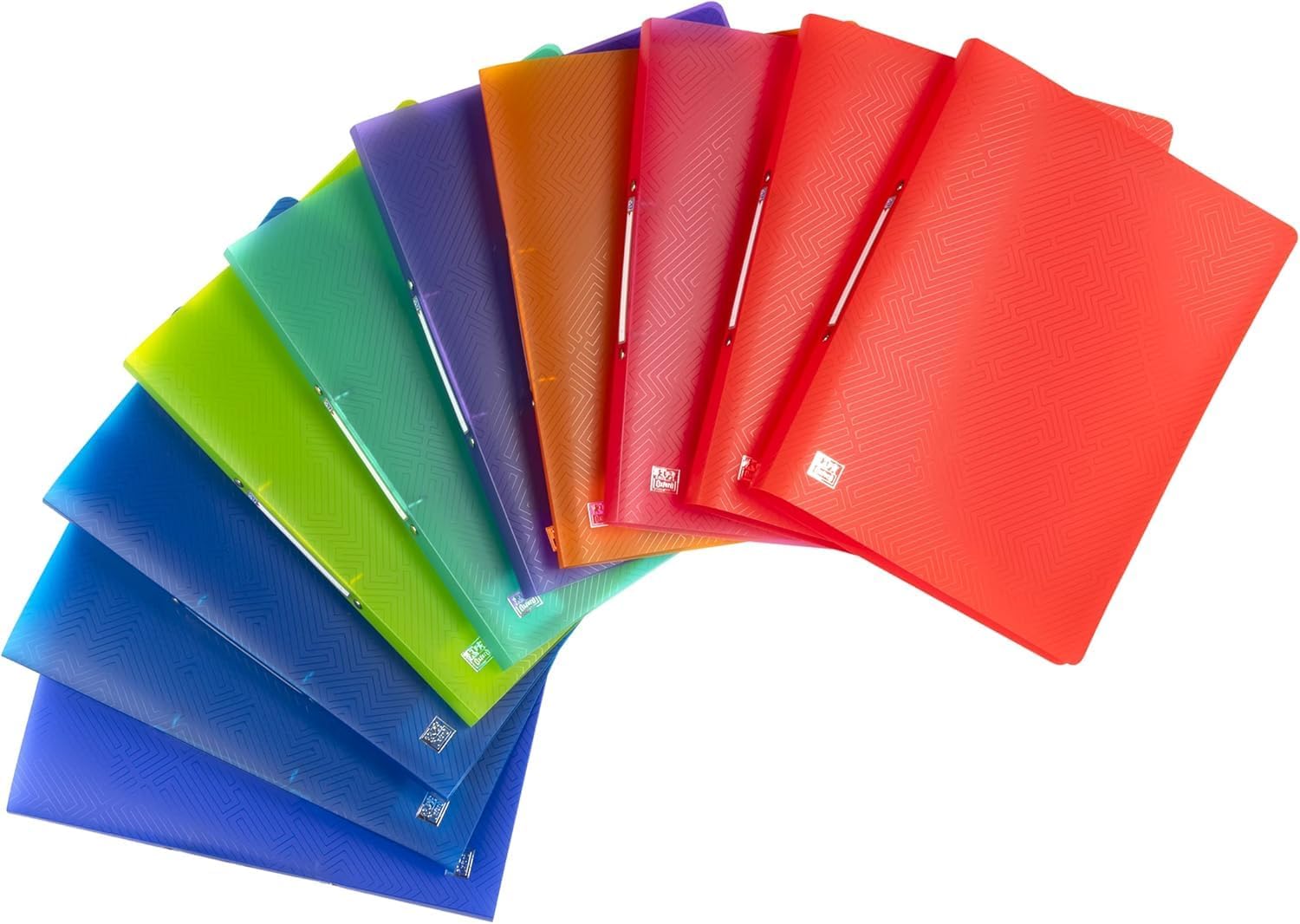 Detalle de Oxford URBAN Ringbuch A4, 2 cm Rücken, transluzent, 10 Stück – 8 Farben