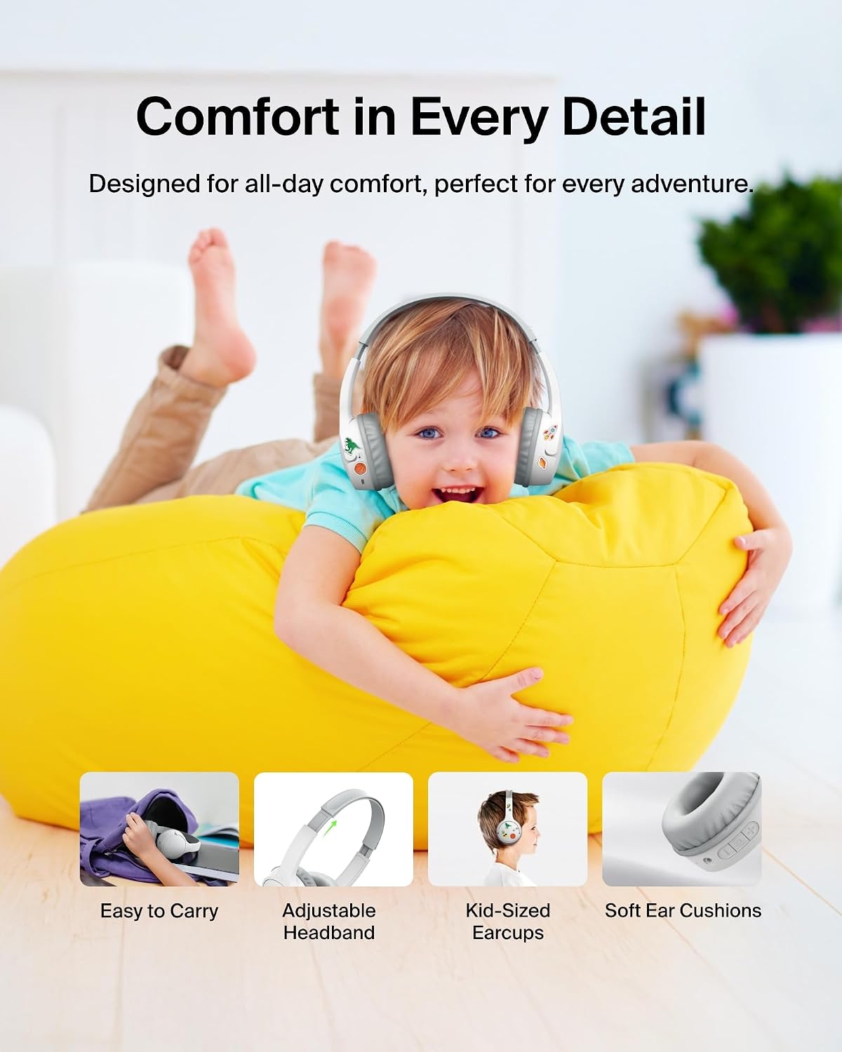 Thumbnail 5 de Belkin SoundForm Mini Kids Wireless Headphones 30H