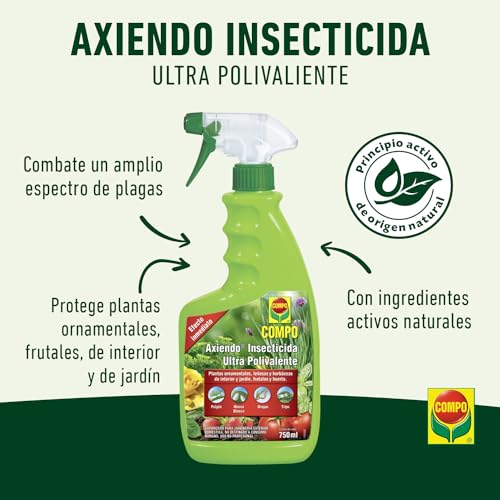 Detalle de COMPO Axiendo Insecticida ultrapolivalente de 750 ml para plantas de interior y exterior