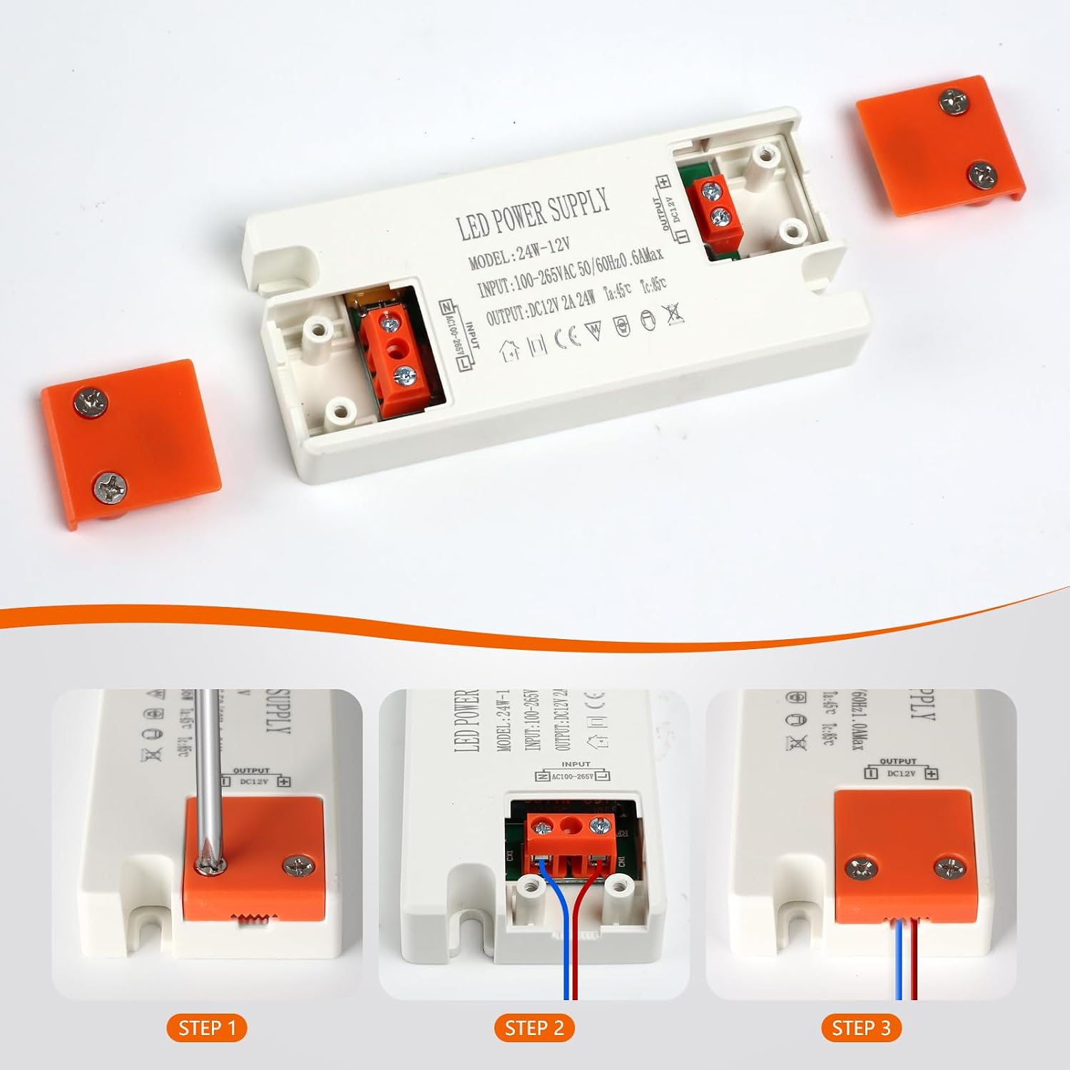 Detalle de SUCIKORIO Alimentatore LED 24V 12W 0,5A ultra sottile (driver AC 220V→DC 24V)