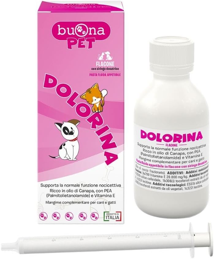 Detalle de Buona Pet Dolorina Flacone Cane e Gatto 90 g con Siringa Dosatrice – supporto nocicettivo naturale