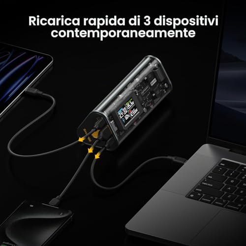Detalle de SHARGEEK 170 Power Bank 24000mAh 140W PD 3.1 con Display – Power Bank portatile ultra-veloce di Sharge