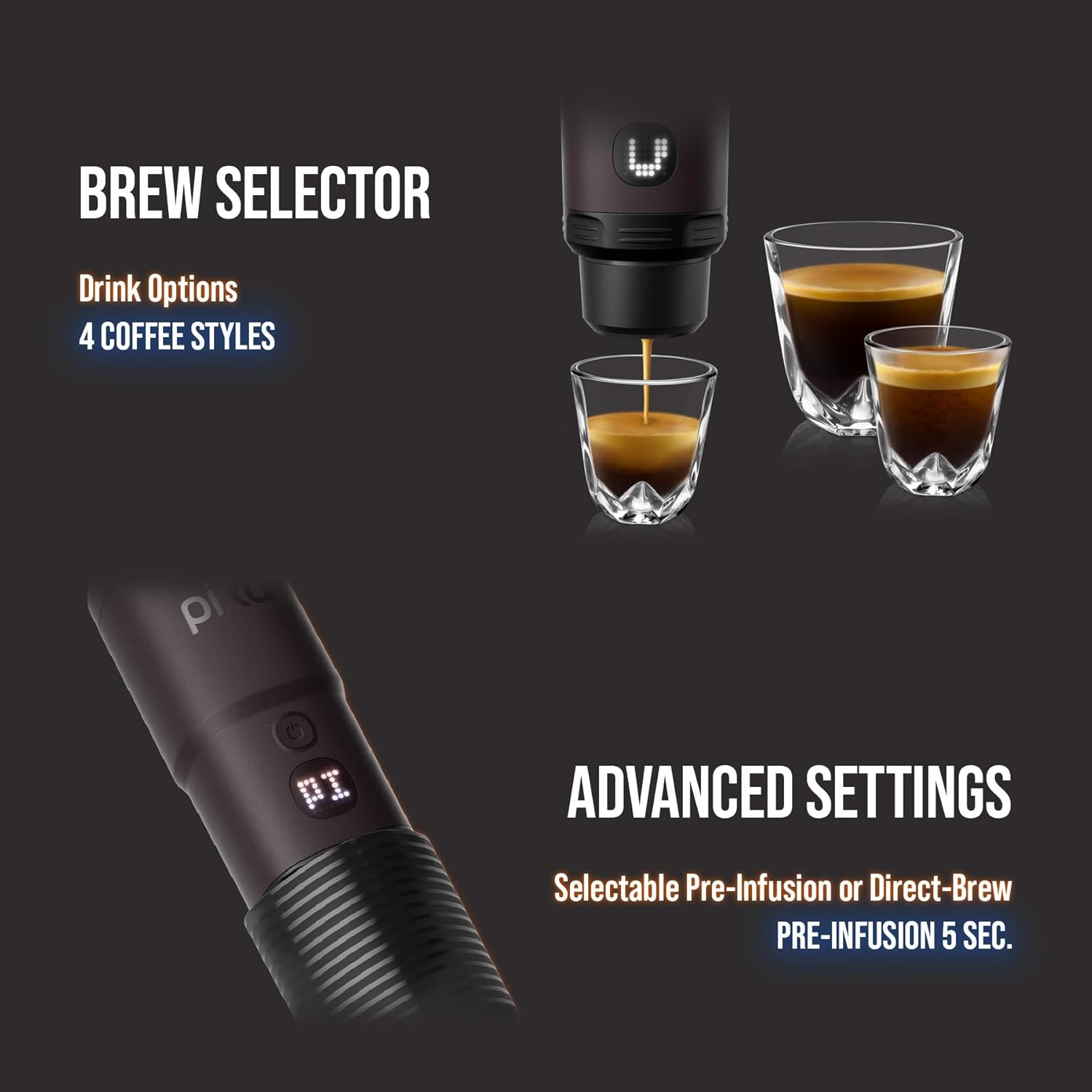 Thumbnail 3 de WACACO Macchina caffè Elettrica & Portatile: estrazione rapida con batteria da 3×3000 mAh e schermo touch
