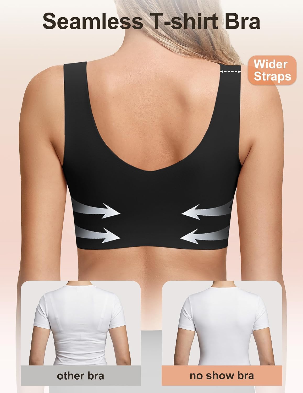 Detalle 2 de Wireless Pullover Bra in Nylon and Spandex
