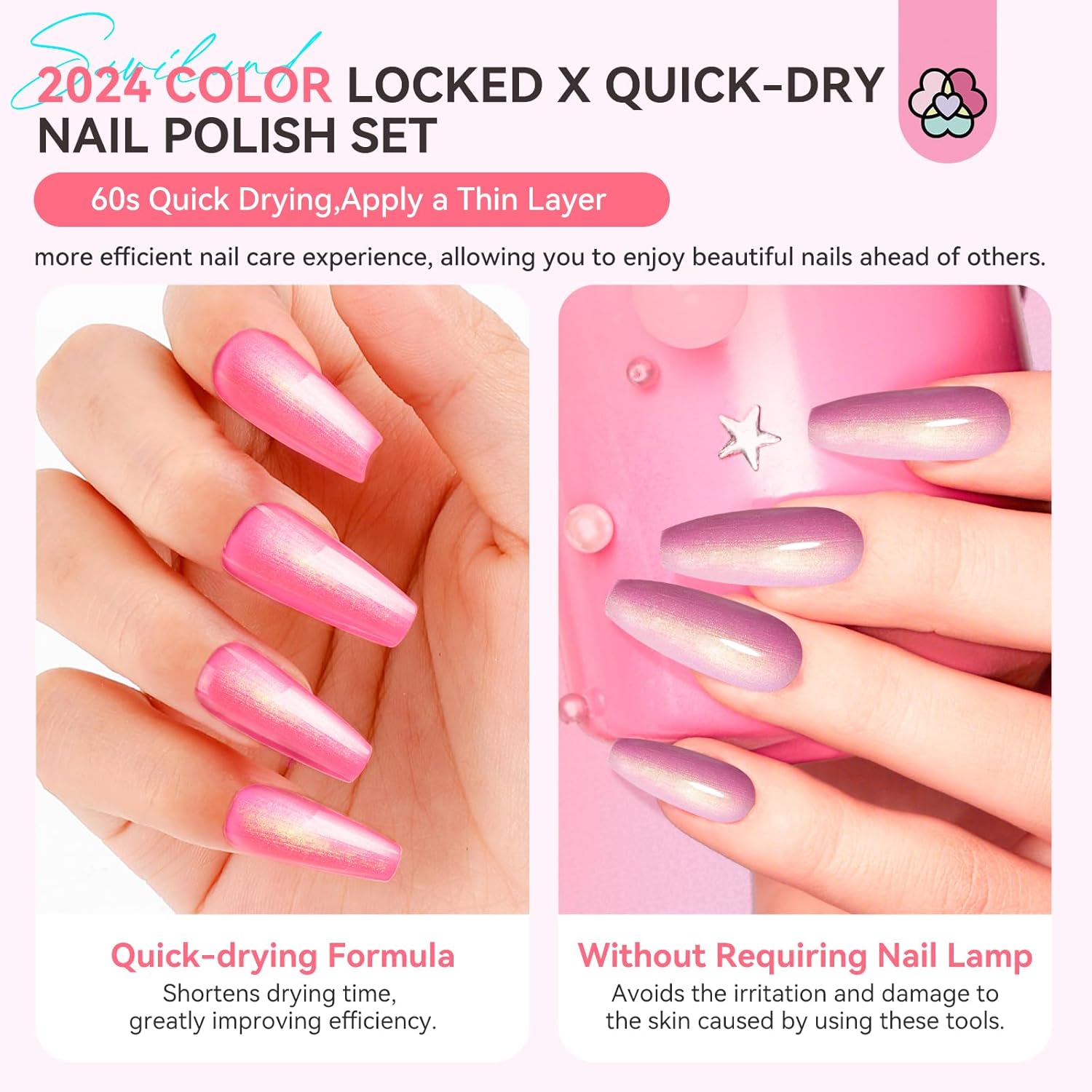 Thumbnail 4 de SAVILAND 6pcs Ombre Nail Polish Set 60–120s Dry 🎨