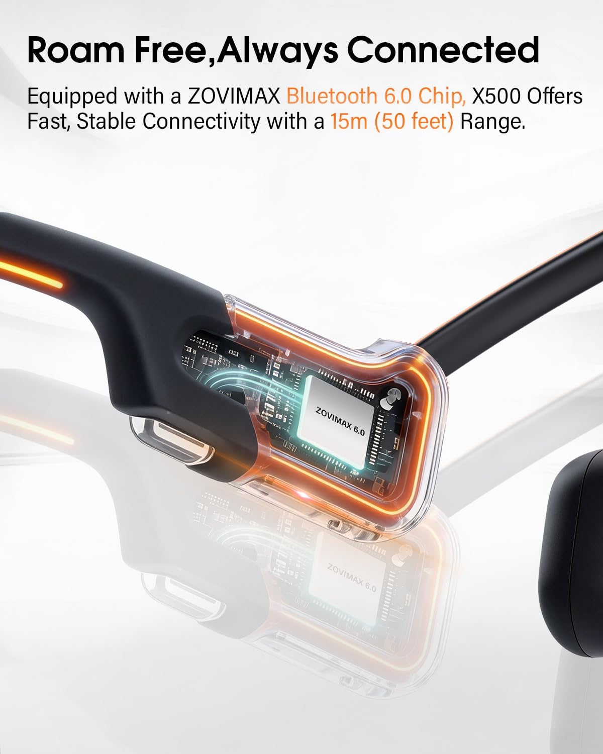 Thumbnail 2 de 2026 Bone Conduction Headphones with Adjustable LED Safety Light – Open-Ear Wireless Sports Headset