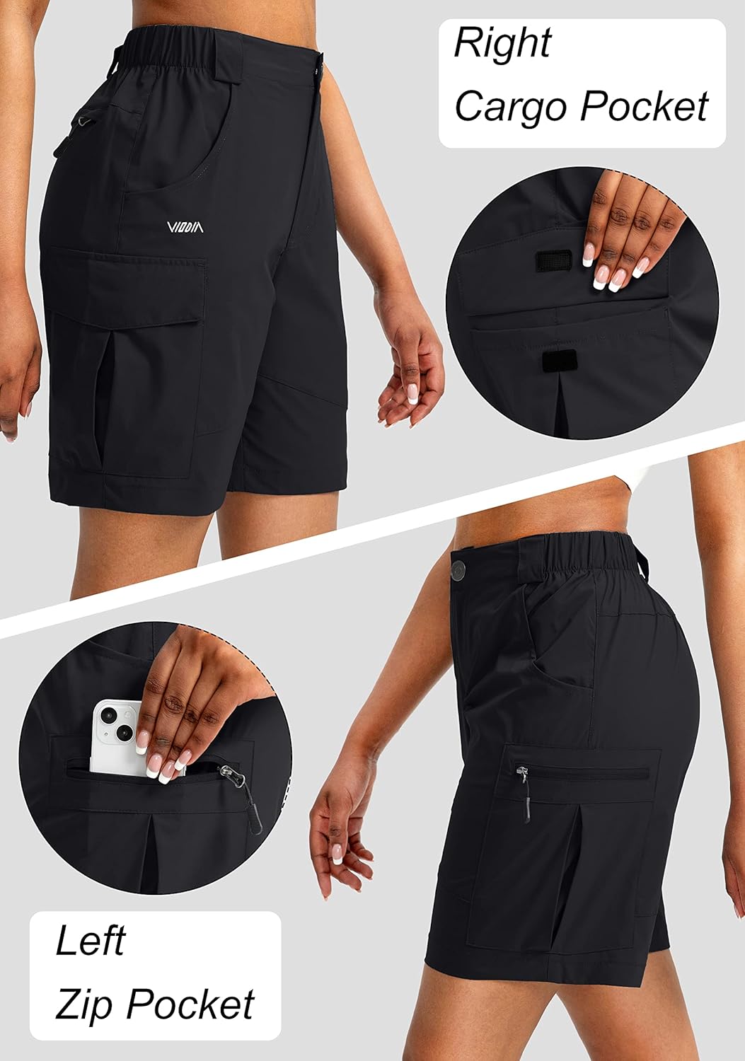 Thumbnail 4 de Viodia Women’s 7" Hiking Cargo Shorts with Pockets (UPF 50+, Quick-Dry & Stretch)