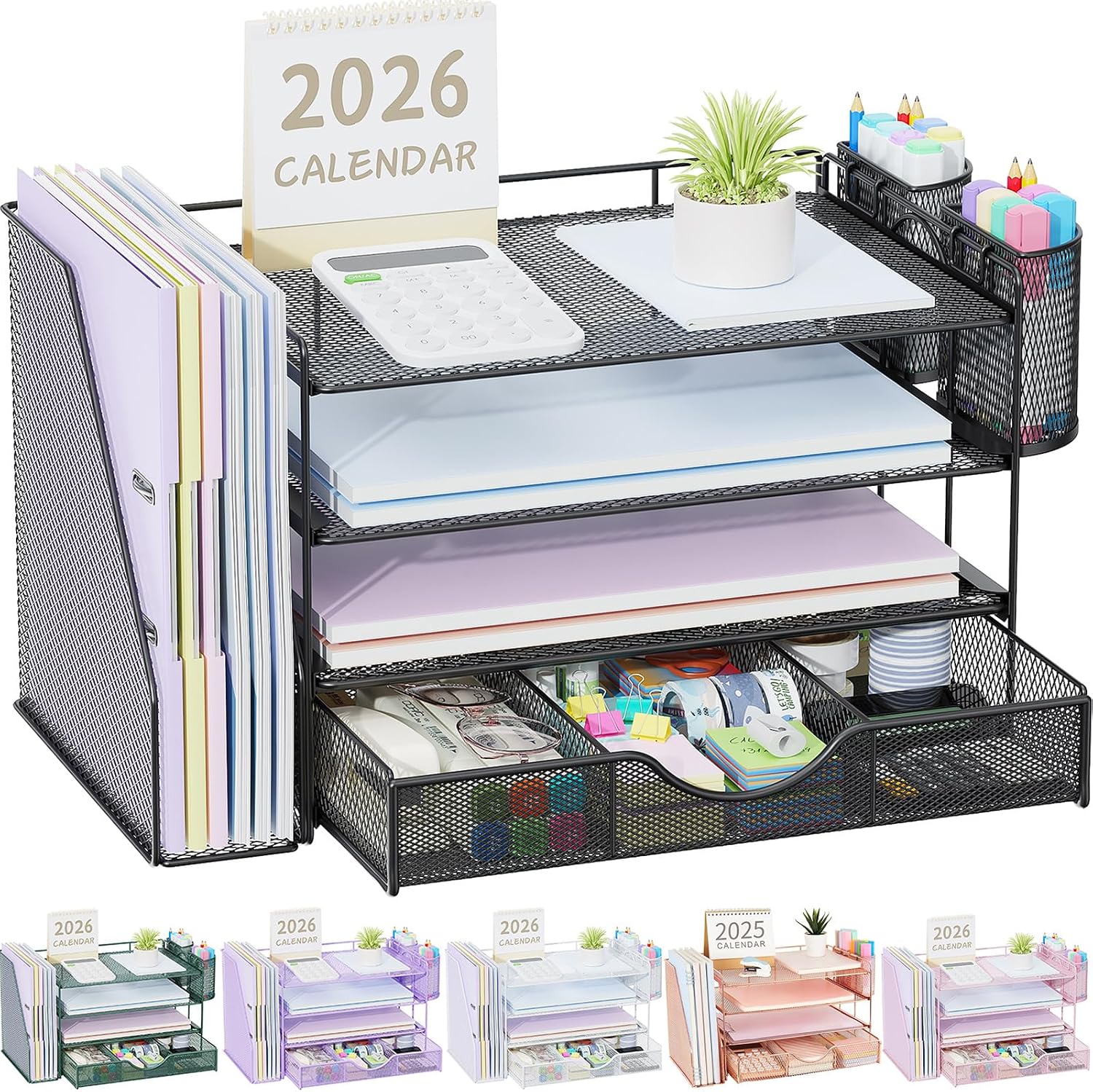 Detalle de Gianotter Desk Organizer, Metal Mesh