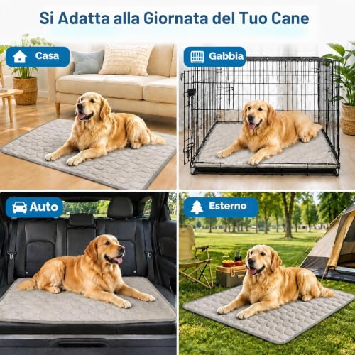 Thumbnail 6 de BASVII Tappetino Refrigerante Cane e Gatto 100x70 cm – Cuccia Lavabile, uso estivo e in auto