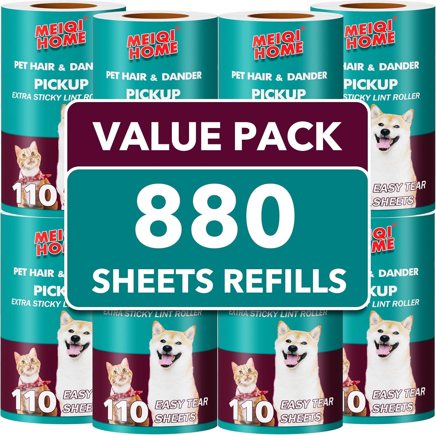 Lint Rollers for Pet Hair Extra Sticky 555 Sheets