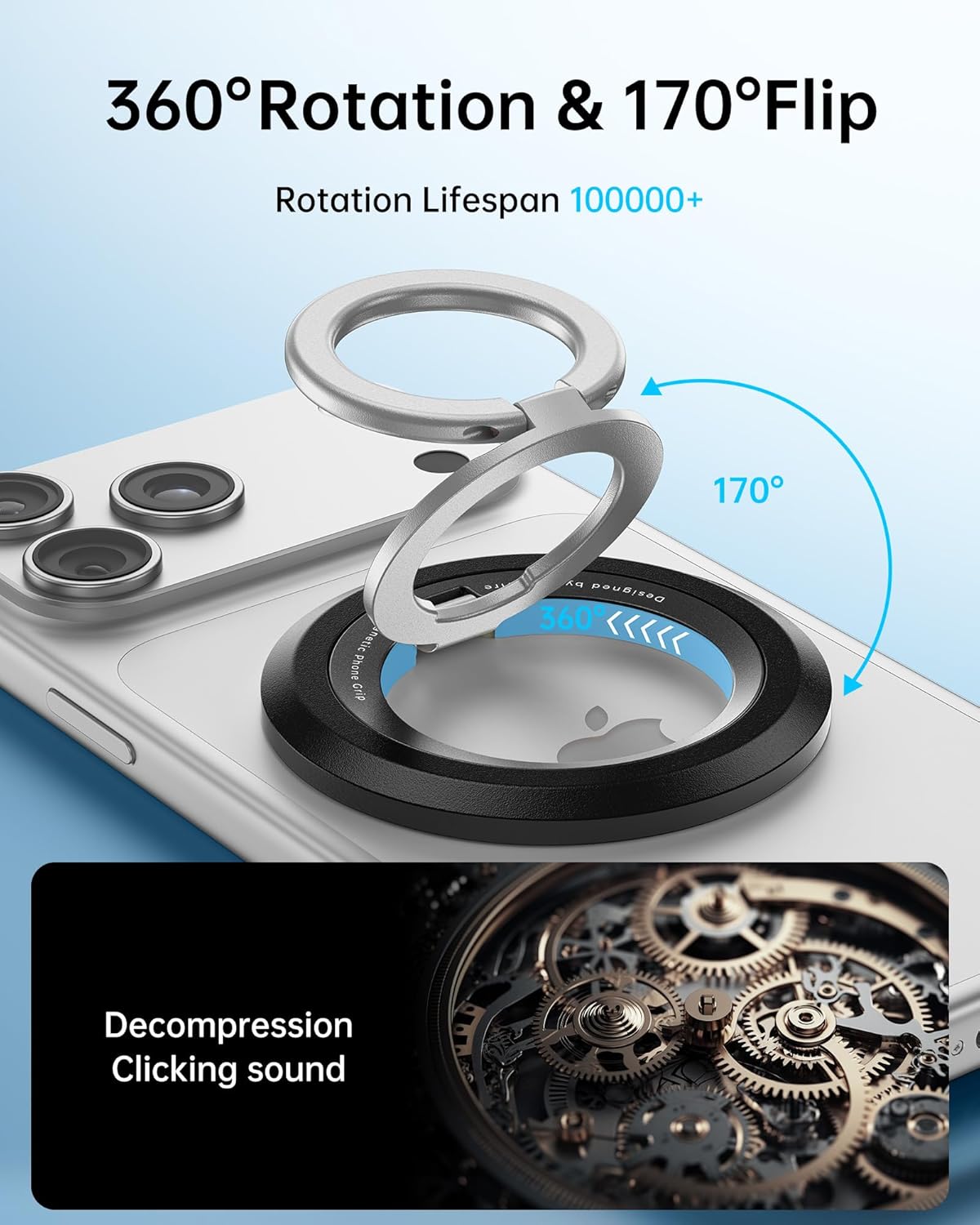 Thumbnail 2 de Syncwire MagSafe Phone Grip (360° Magnetic Ring Holder with Kickstand)