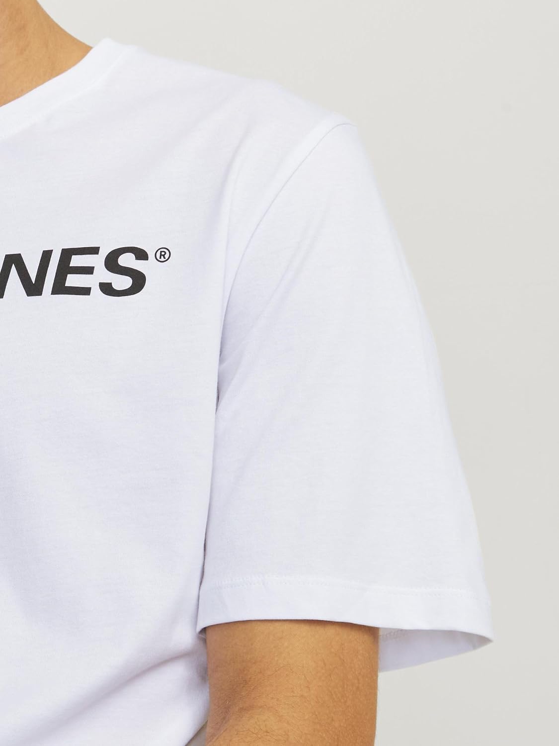 Detalle 2 de JACK & JONES Herren T-Shirt Logo – Baumwolle, schlichtes Alltagsshirt