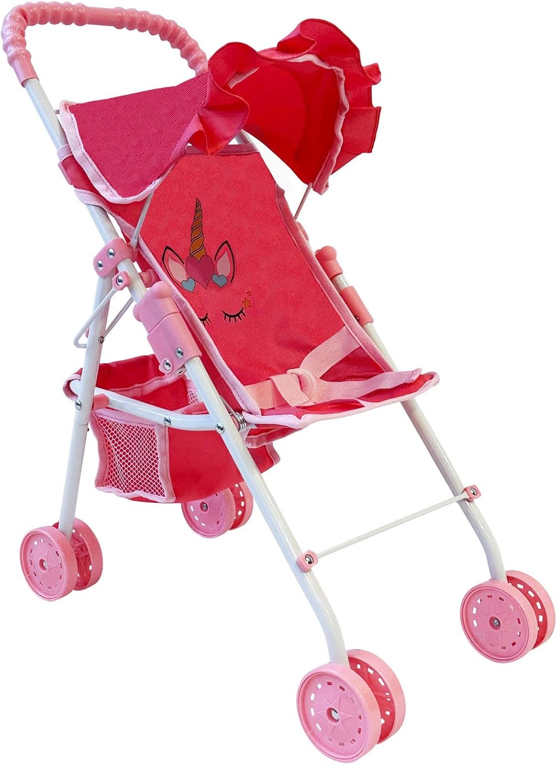 Thumbnail 6 de My First Doll Stroller Denim for Baby Doll — Hood, Seat Belt & Foldable Design