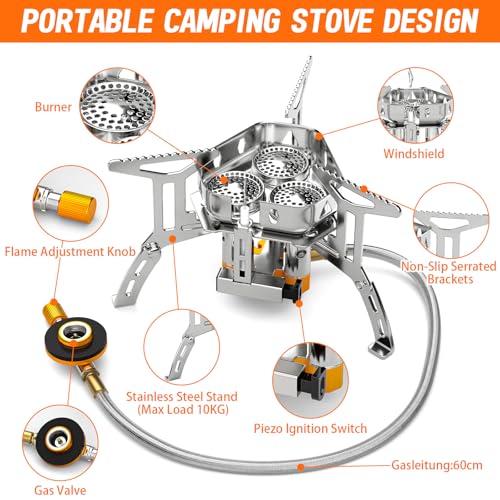 Thumbnail 3 de Awroutdoor Gas Campingkocher 5800W – kompakt, zuverlässig, piezozündung