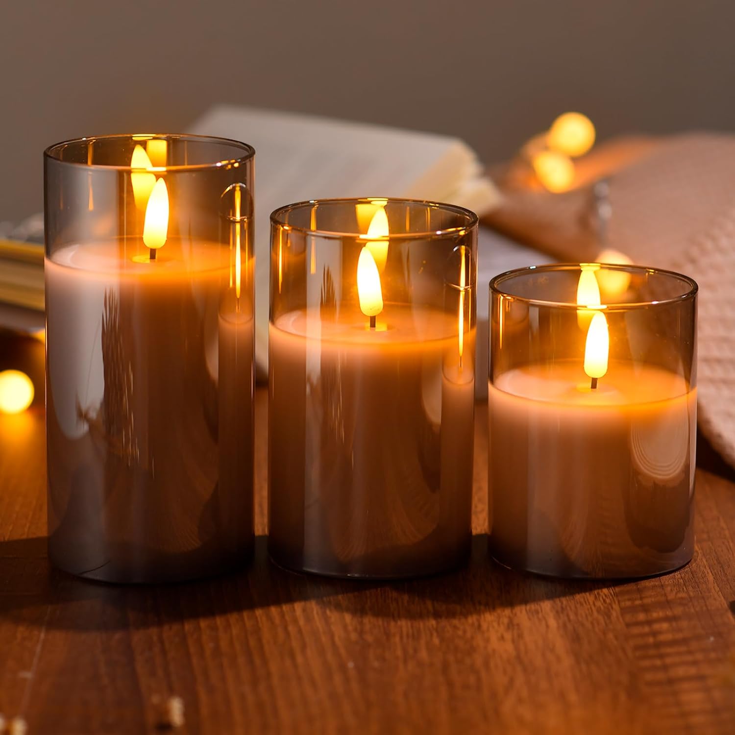 Detalle 2 de Tyawon Flameless LED Candles, 3-Pack
