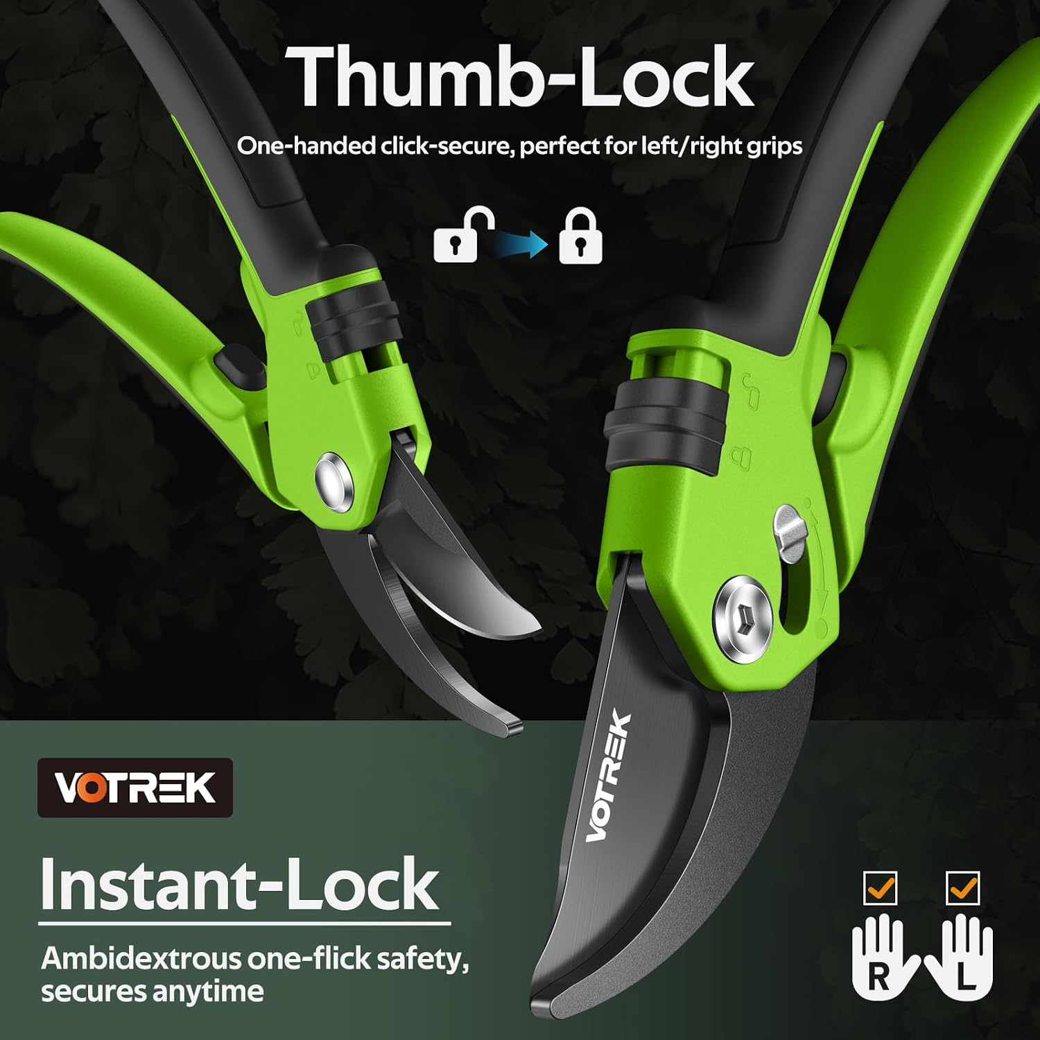 Thumbnail 2 de VOTREK VT-X850 Bypass Secateurs, Adjustable Grip, SK5 Steel Blade