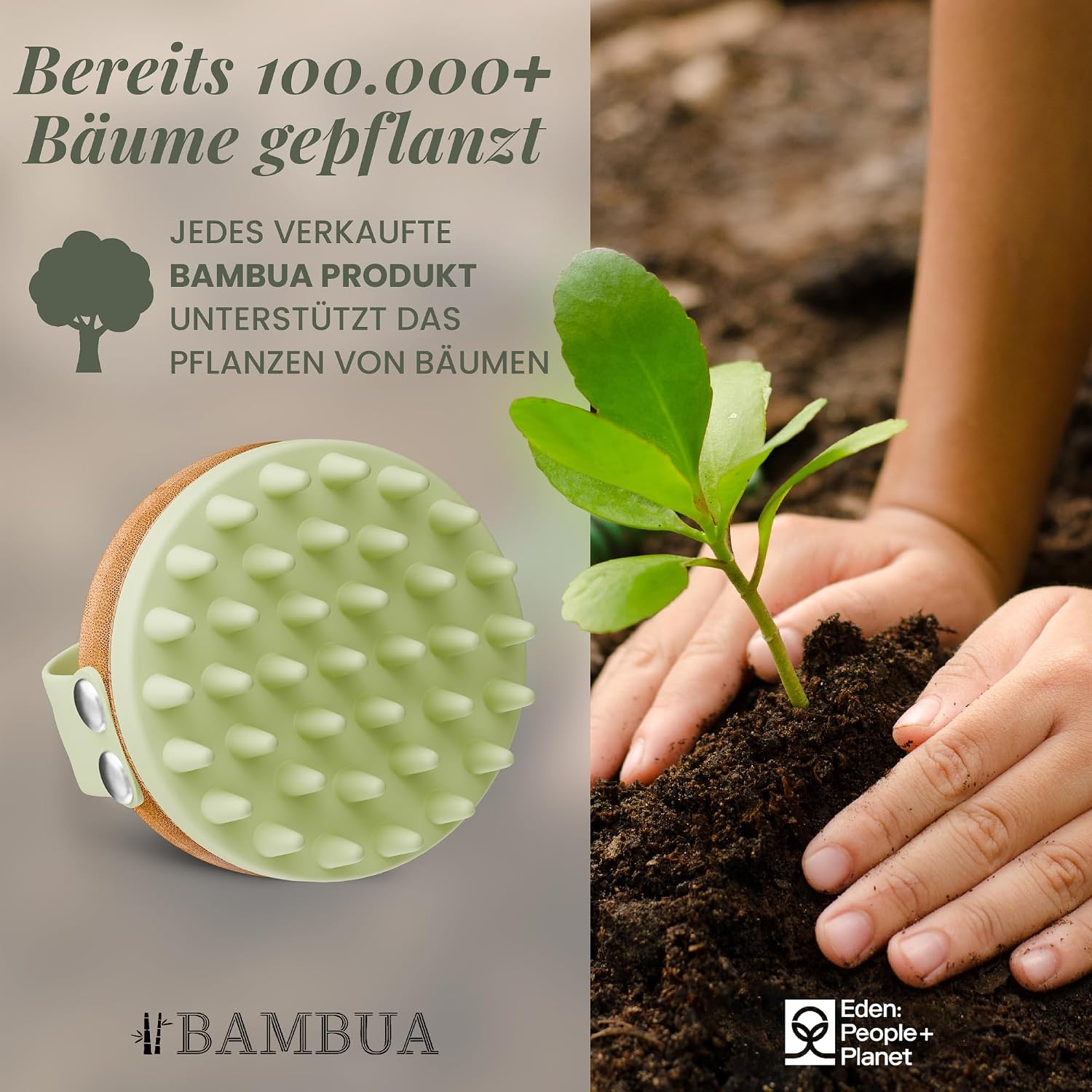 Thumbnail 4 de BAMBUA Kopfhaut Massagebürste 3 Aufsätze