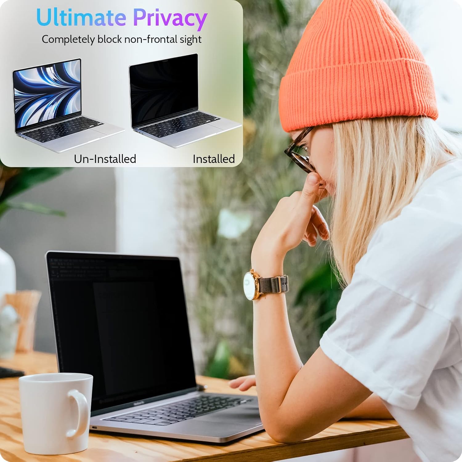 Thumbnail 1 de Peslv Magnetic Privacy Screen for MacBook Air 13.6/13-inch (2022–2026, M2–M5)