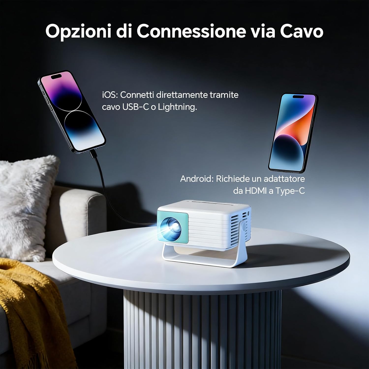 Thumbnail 5 de WOLFANG Proiettore Portatile 1080P FHD per casa