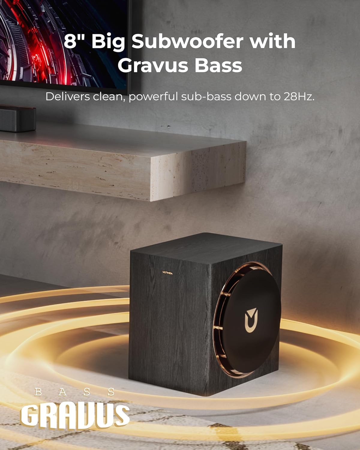 Detalle de ULTIMEA Skywave X60 7.1.4 soundbar 840W