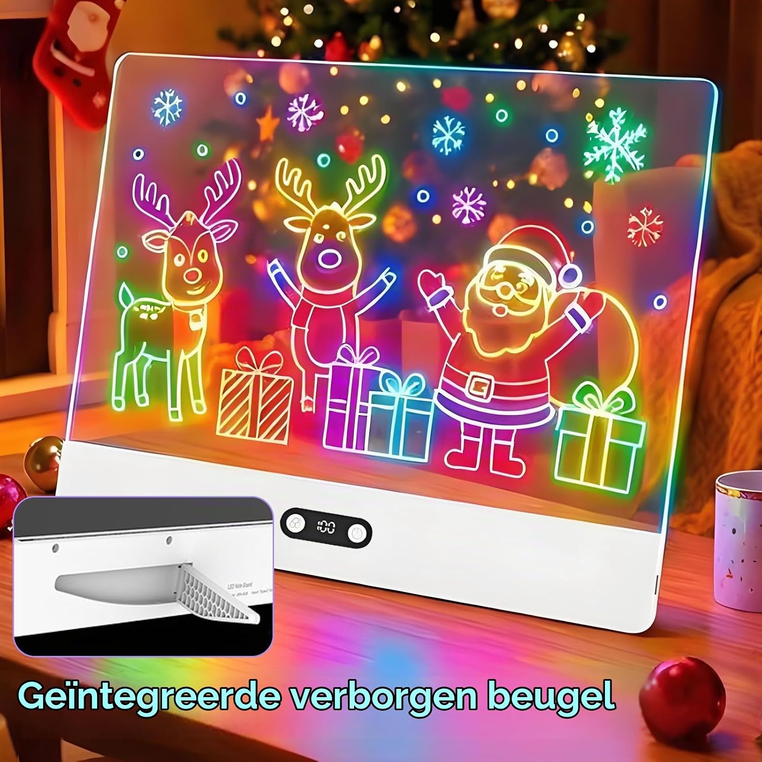 Thumbnail 5 de Anmossi JSK-X08 LED-tekenbord voor kinderen, 35 x 26 cm, 8 kleuren