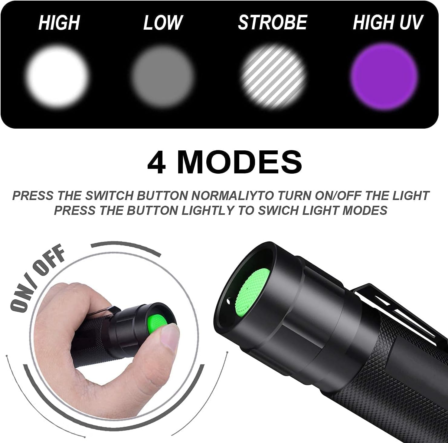 Detalle de MOWETOO UV Torch 395nm 500lm