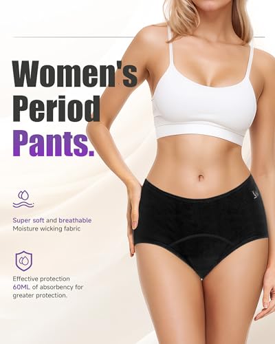 Thumbnail 5 de TANSTC Period Pants Heavy Flow 60ML Absorbency: Pack of 3 Black XS