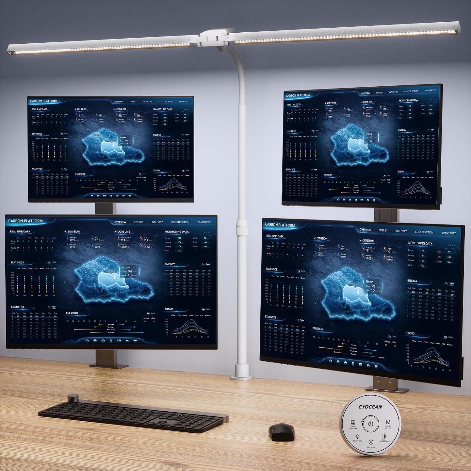 Detalle de EYOCEAN Schreibtischlampe 120cm Tageslichtlampe