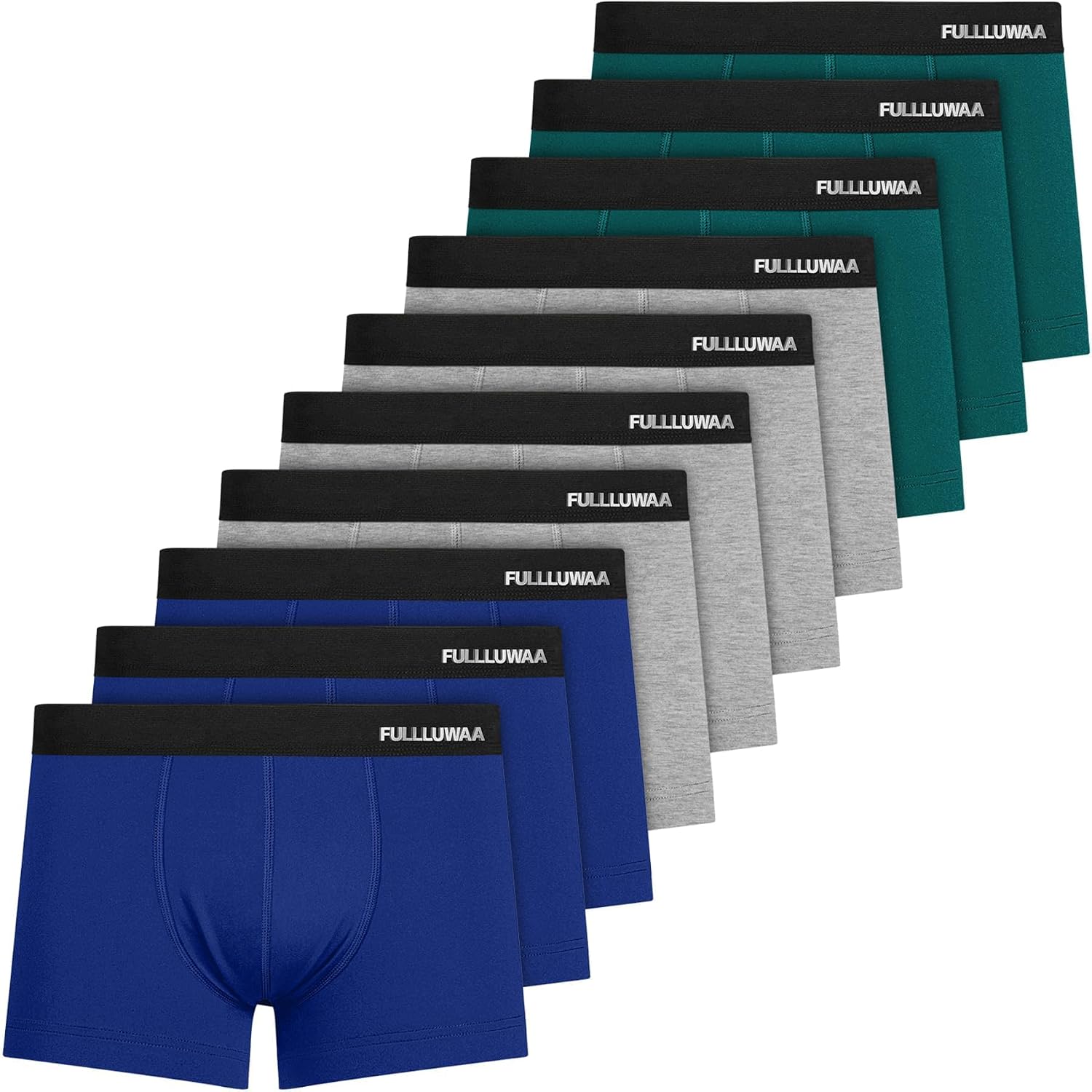 Thumbnail 6 de Fullluwaa Mens Boxers Cotton 10 Pack: breathable, soft and tag-free multipack underwear