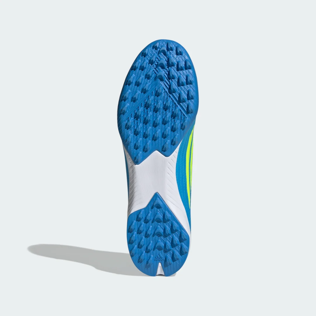 Detalle de Bota de fútbol F50 LEAGUE para moqueta de Adidas – azul