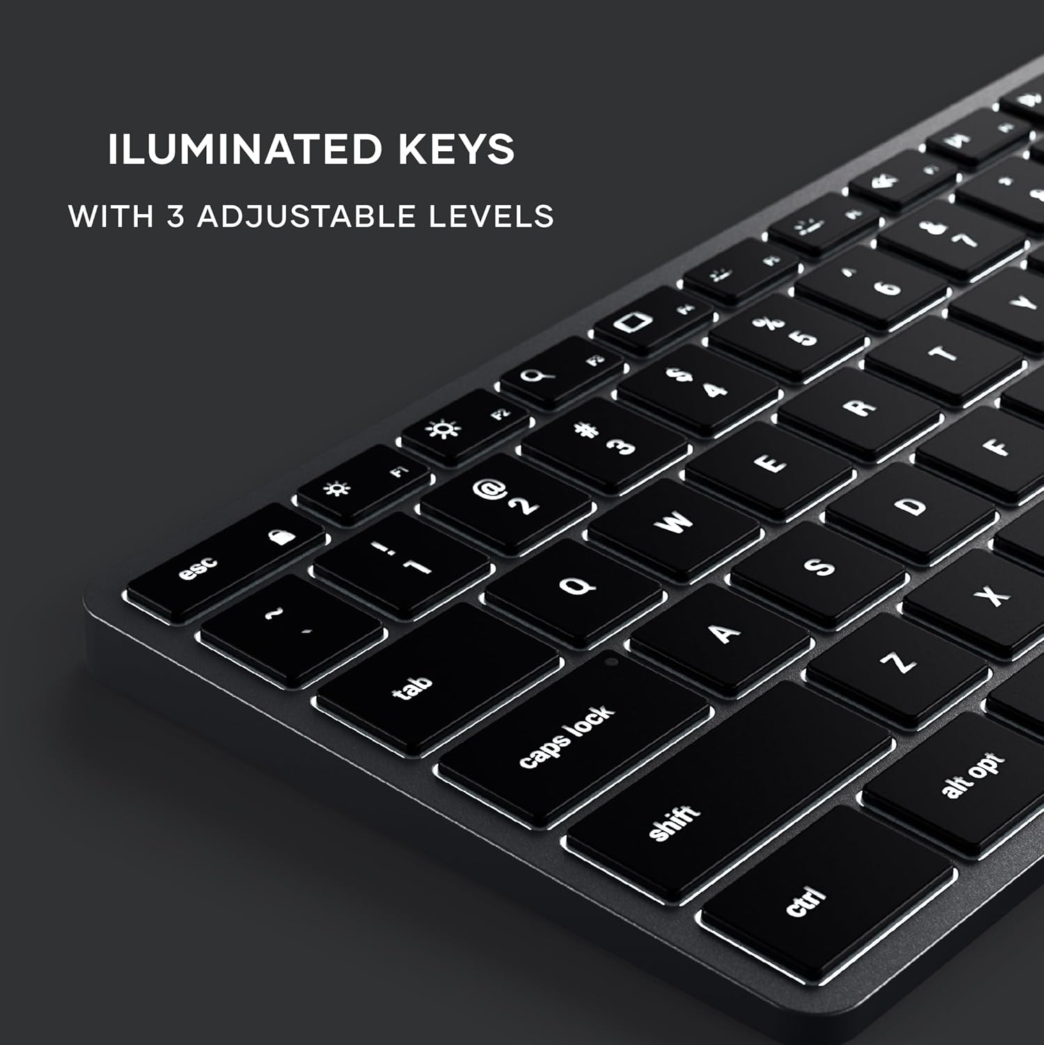 Detalle de Satechi Tastiera con Cavo Slim W3 Retroilluminata – Layout US, USB-C e Tastierino Numerico per MacBook e laptop