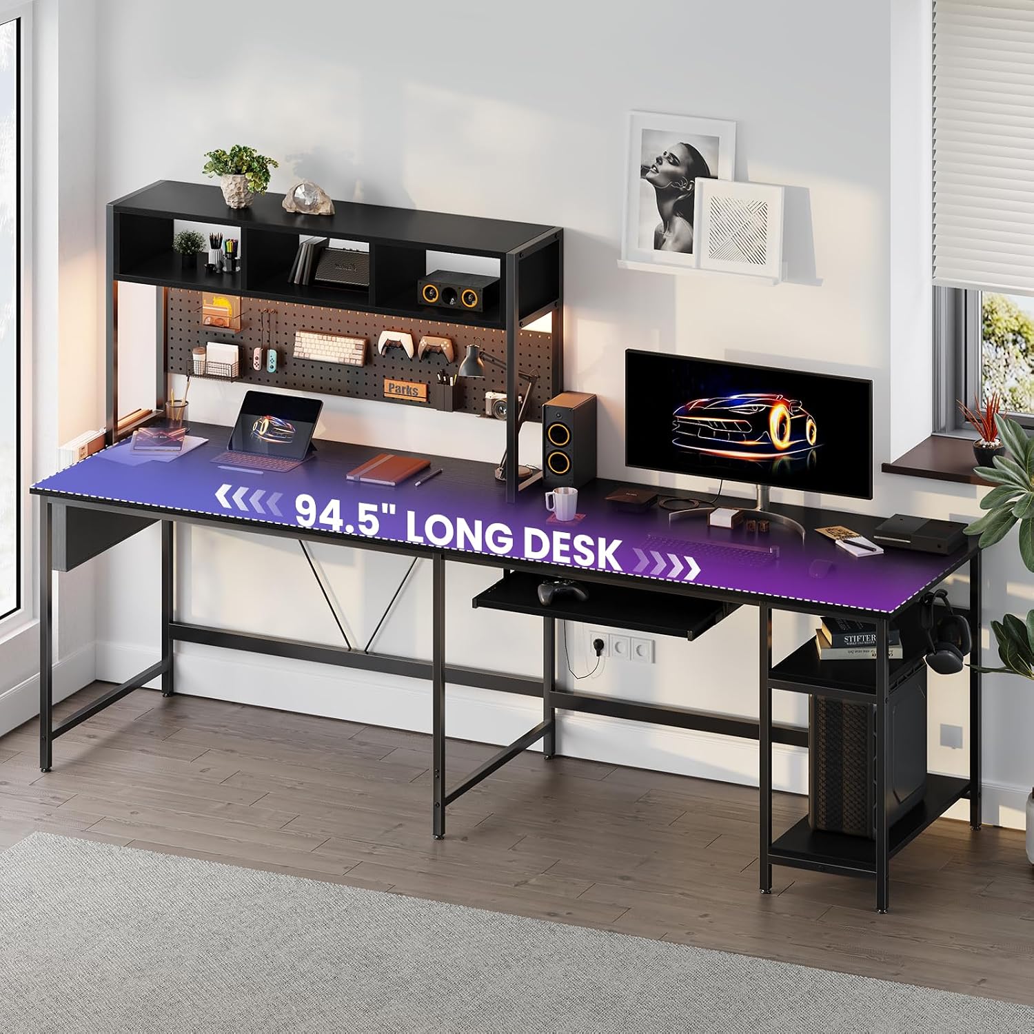 Detalle 2 de DUMOS L-Shaped Gaming Desk, 67-Inch