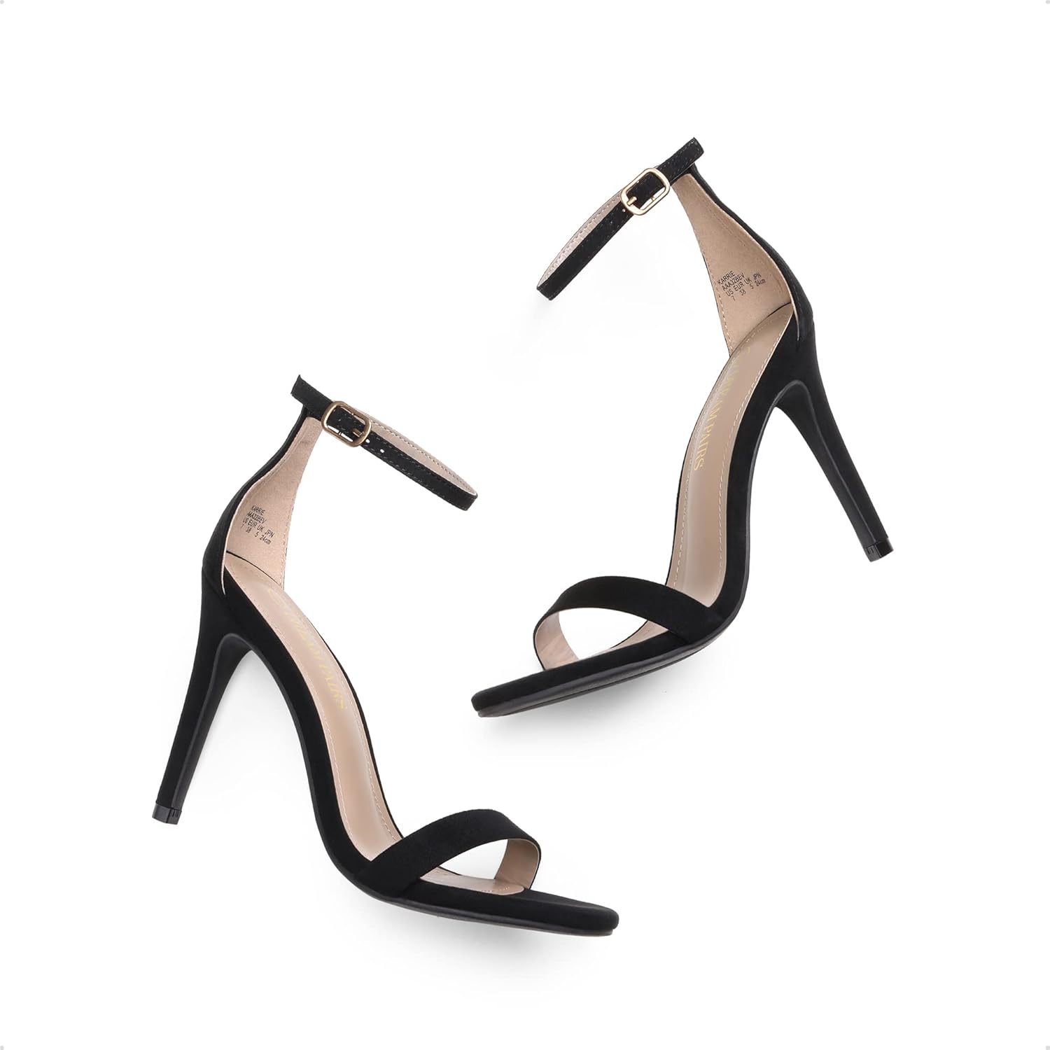 Detalle 2 de DREAM PAIRS Women’s High Heels Flower Ankle Strap Stilettos (Round Open Toe)