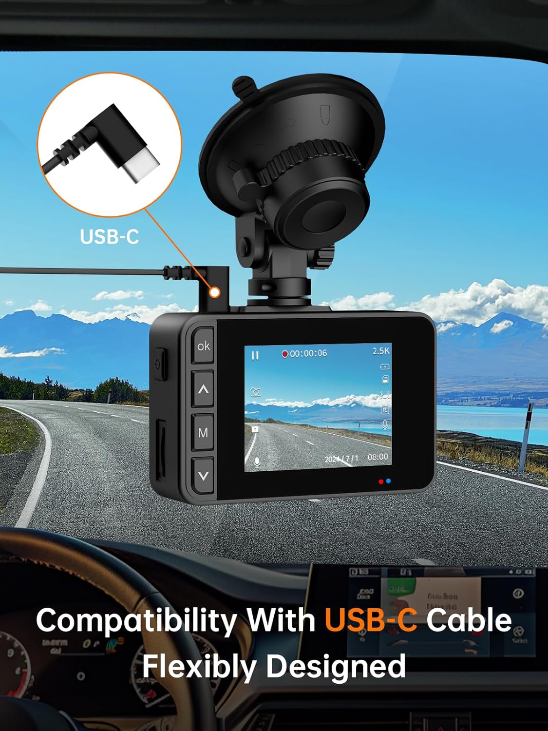 Detalle 2 de E-YEEGER S50 2.5K Dual Dash Cam