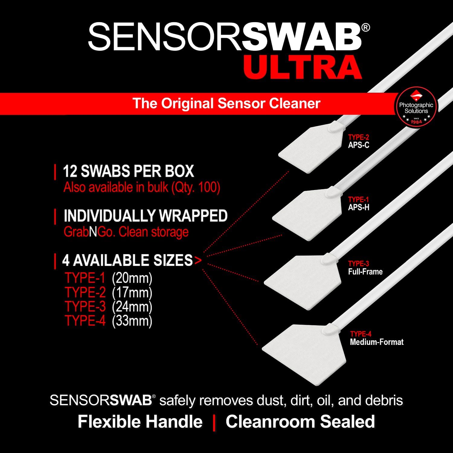 Thumbnail 2 de Sensor Swab ULTRA 17mm Swabs – Camera Sensor Cleaner for APS-C DSLRs and Mirrorless