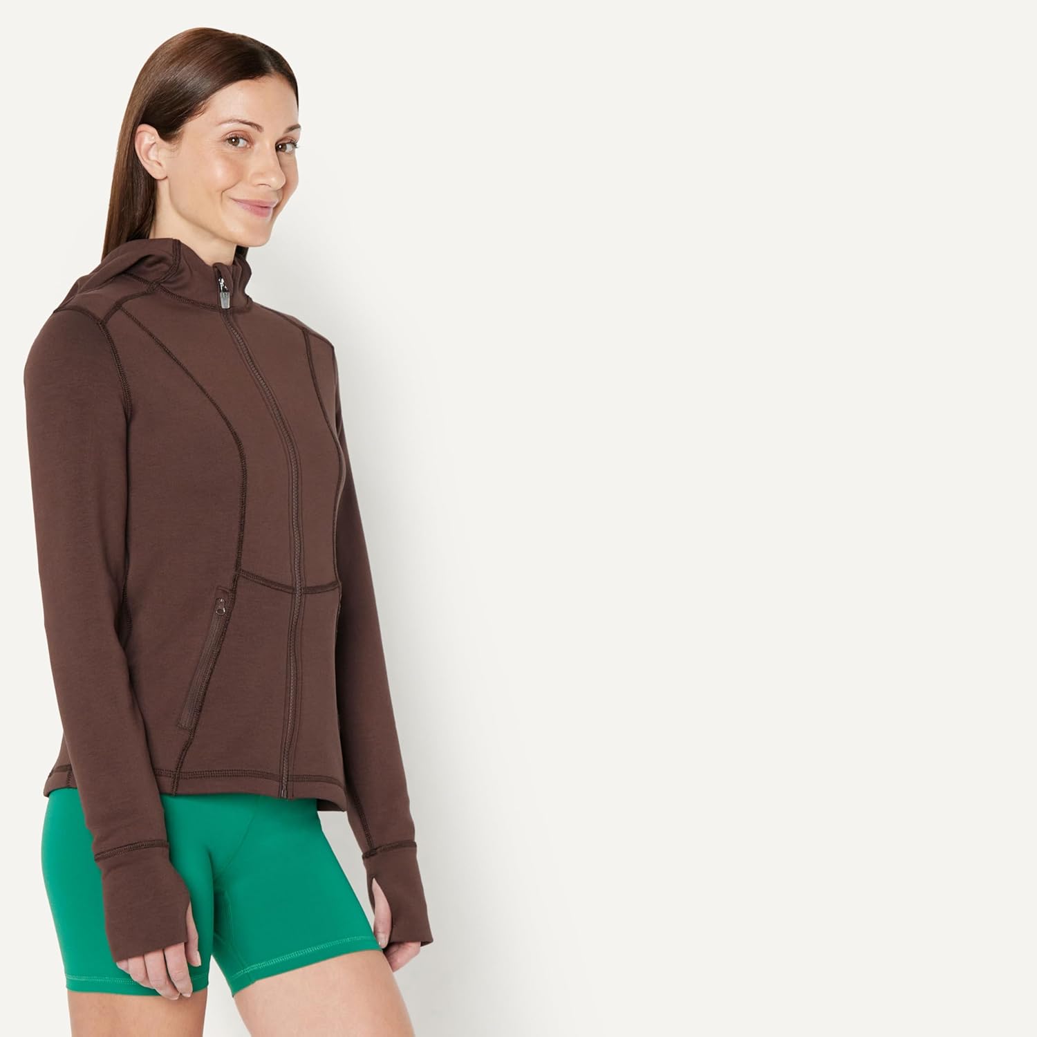 Thumbnail 1 de Amazon Essentials Women’s Fitted Active Sweat Zip Jacket with Hood